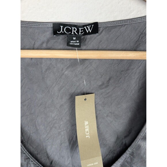 J Crew Tank Top Womens Medium Gray CB797 MGR Sleeveless Acetate Shirt Blouse - Picture 3 of 7